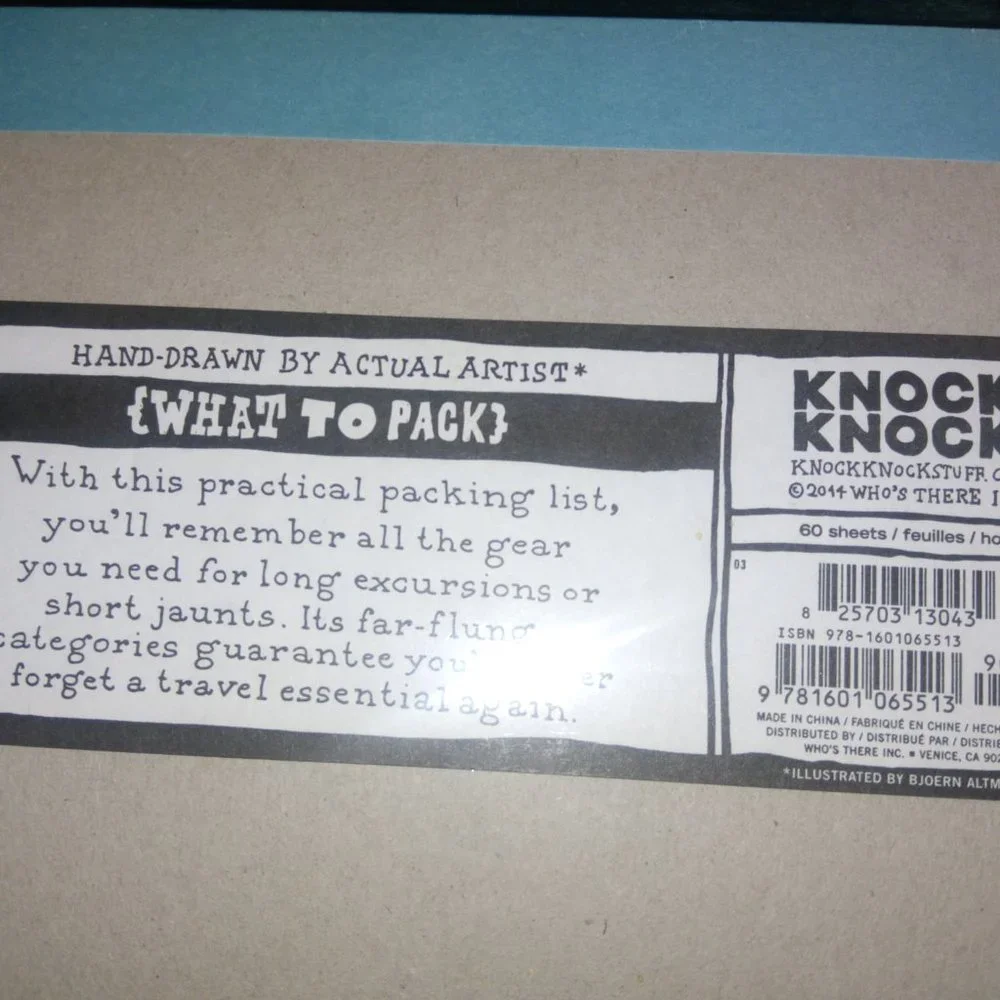 What To Pack Stationery Sheets - Pad of 60 Sheets NEW